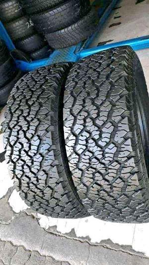 Four 265/65/17 Velocity A/T tyres like new for sell