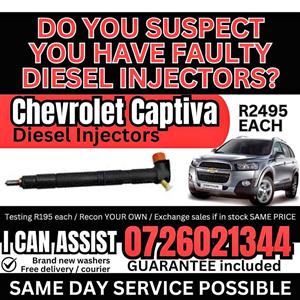 Chevrolet Captiva Diesel Injectors for sale on exchange or to recon yours