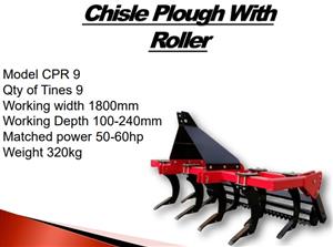 SUBSOIL CHIZEL PLOUGH WITH ROLLER ( 3S-1.8CRP-9RCPR)OFFICIAL DEALER