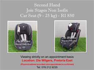 Second Hand Black Joie Stages Non Isofix Car Seat (9 - 25 kg)