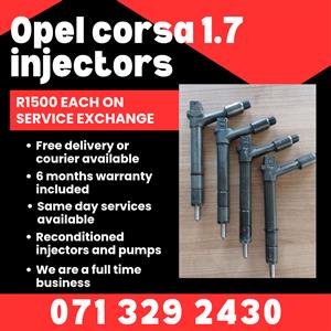 OPEL CORSA 1.7 INJECTORS FOR SALE WITH WARRANTY 