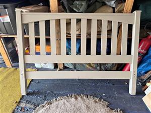 Double bed wooden headboard