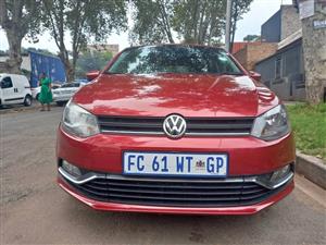 2017 VW Polo 6, 1.2 Tsi Comfortline Petrol, Manual, Maroon, 83000kms