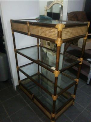 wicket and glass display unit 