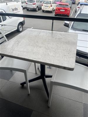 Granite top tables;white:5 available;800x800