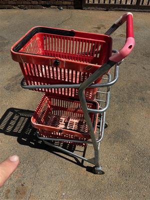Trolley shopping with Baskets.