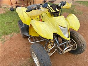 Suzuki LTZ 250 stripping for spares. Meyerton bike scrapyard new and secondhand spares.