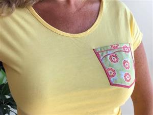 Embroidery T-shirt Pocket size 