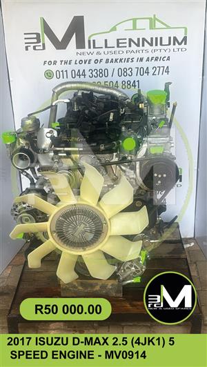 2017 ISUZU D-MAX 2.5 (4JK1) 5 SPEED ENGINE - MV0914  