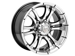 14″ A-Line Fear 5/114 Black Machined Face Alloy Wheels