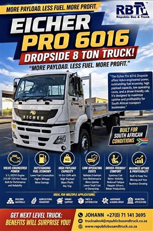 New  EICHER PRO 6016 DROPSIDE 8 TON