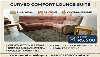 Curved Comfort 3-Piece Lounge Suite