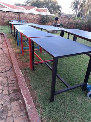 Work Tables Different sizes at different prices.
