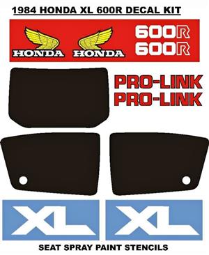1984 H-onda XL 600R stickers decals sets
