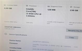 i3 8th Gen 4 Gig Ram PC Box Only Used