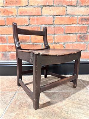 Antique Oak Childs / Doll Chair