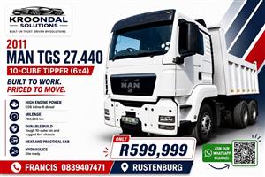 2011 MAN TGS 27.440 TIPPER TRUCK - 10 CUBE