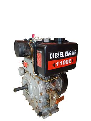 Diesel Engine 18Hp/1100 D with  electric start, oil bath filter, one cylinder