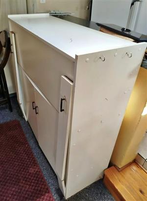 Large wooden sewing machine cabinet