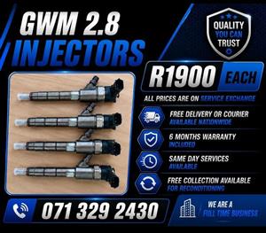 GWM 2.8 INJECTORS FOR SALE WITH WARRANTY 