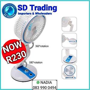 Rechargeable Folding Fan with LED Light