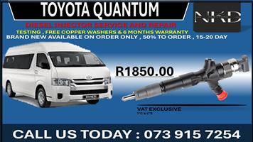 Toyota Quantum Diesel Injectors 