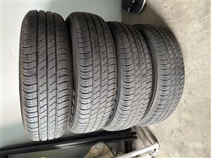 Set of alloy rims 14”  as new and tires in almost new condition 