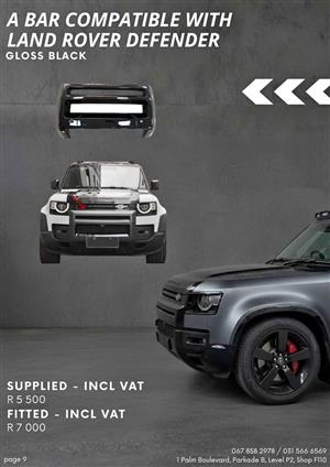 A Bar compatible with Land Rover Defender - fitted