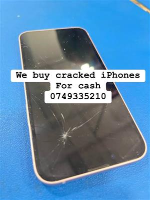 We buy cracked iPhones 