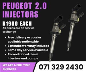 PEUGEOT 2.0 INJECTORS FOR SALE WITH WARRANTY 