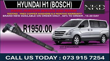 Hyundai H1 Bosch Diesel Fuel Injectors 