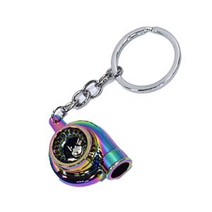 Novelty Anodized Turbo Charger Keyring (non-functional)