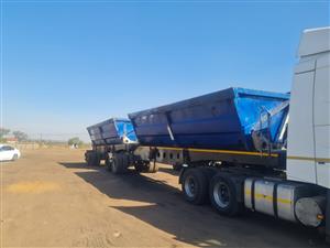 2007 Afrit 45cube side tipper link trailer for sale