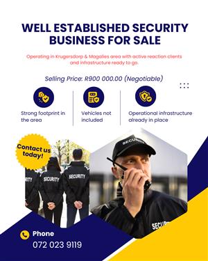 Well Established security business for sale