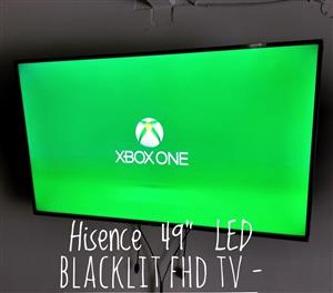 Items for sale  Solid wood tv stand/book shelve - Hisence 49" Tv (6 mo