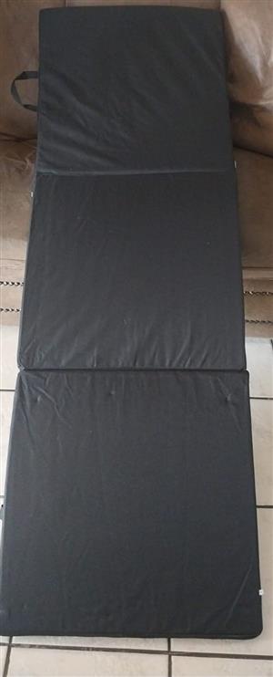 High density foam camping mattress Length 180cm, width 60cm Washable with zips