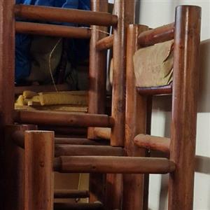 Wood Bar Stool Sturdy Set of Four 2nd