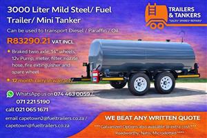 Diesel Bowser 3000 LITER  / Fuel Trailer/ Mini Tanker
