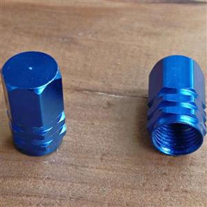 Aluminium Hexagon Tyre Valve Caps (Pairs) - Multi-Colours Available
