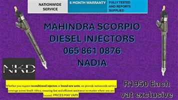 MAHINDRA SCORPIO DIESEL INJECTORS FOR SALE-RECONDITIONED AND NEW