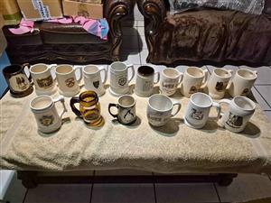 Awesome collection of porcelain and ceramic beer mugs