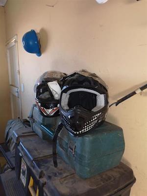 2 Helmets for sale