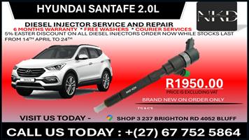 Hyundai Santafe 2.0L Diesel Injectors on recondition