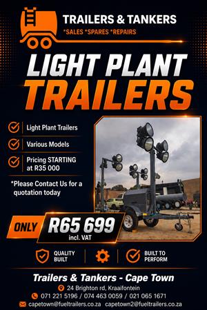 Light plant tower trailers