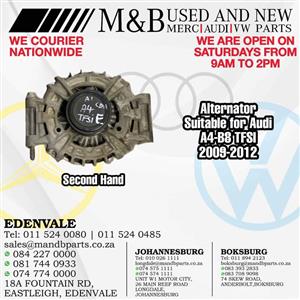 Alternator (Second Hand)  Suitable for Audi A4-B8 TFSI  2009-2012  Part number: 06H903018H