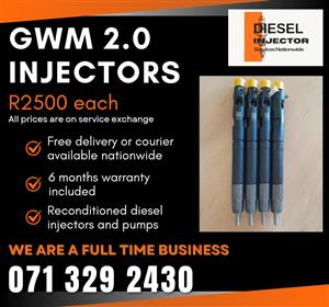 GWM 2.0 INJECTORS FOR SALE WITH WARRANTY 