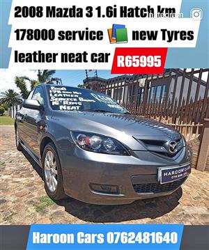 2008 Mazda 3 Hatch service history New Tyres