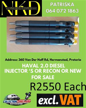 HAVAL 2,0 DIESEL INJECTORS =RECON AND TESTED 