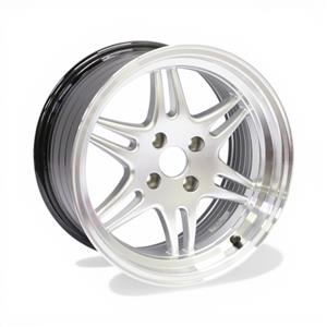 15″ M8580 4/100 Hyper Silver Machined Lip Alloy Wheels