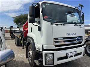 2024 Isuzu FXZ Rollback with Crane & low bed trailer